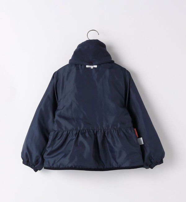 SHIPS KIDS「SHIPS KIDS:140～150cm /〈洗濯機可能〉 キルト ペプラム ジャケット」|ノーカラーコート|