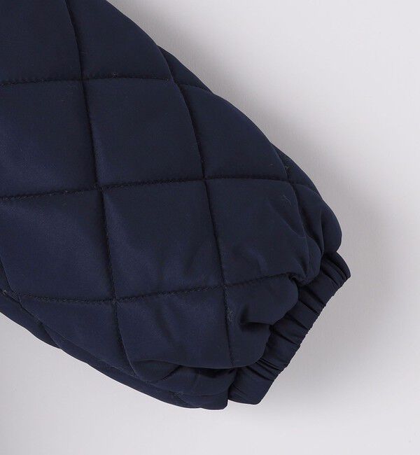 SHIPS KIDS「SHIPS KIDS:100～130cm /〈洗濯機可能〉 キルト ペプラム ジャケット」|ノーカラーコート|