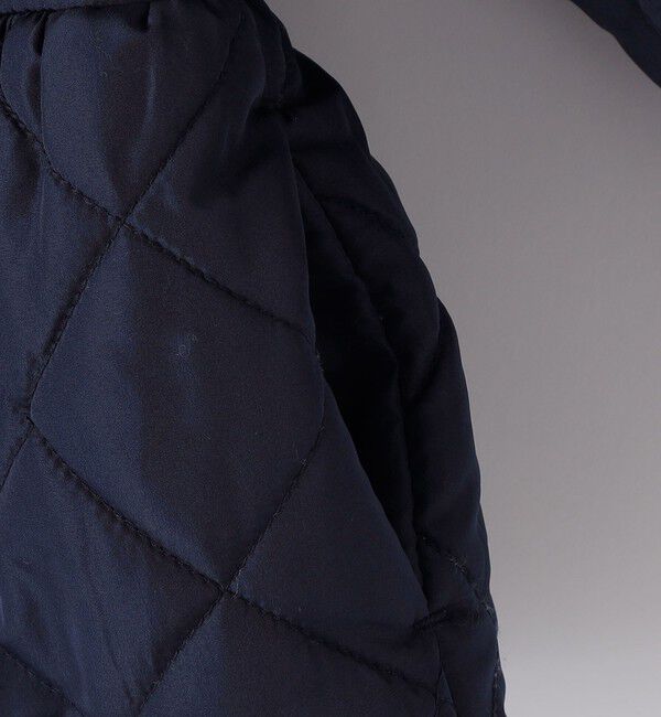 SHIPS KIDS「SHIPS KIDS:100～130cm /〈洗濯機可能〉 キルト ペプラム ジャケット」|ノーカラーコート|