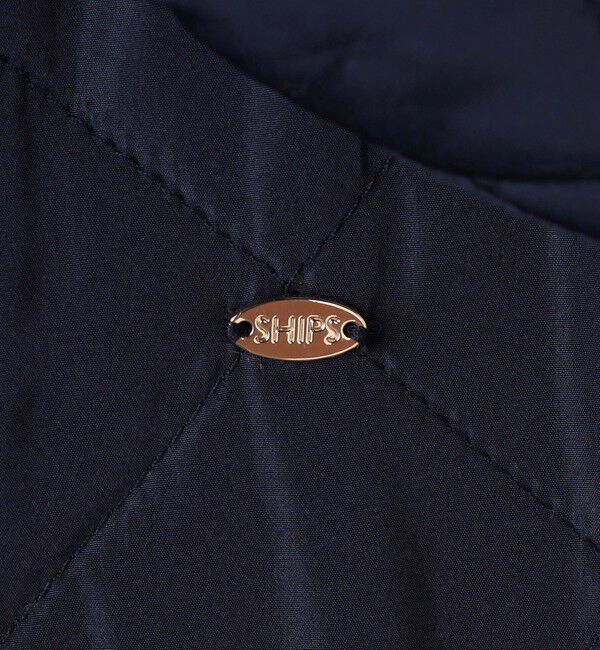 SHIPS KIDS「SHIPS KIDS:100～130cm /〈洗濯機可能〉 キルト ペプラム ジャケット」|ノーカラーコート|