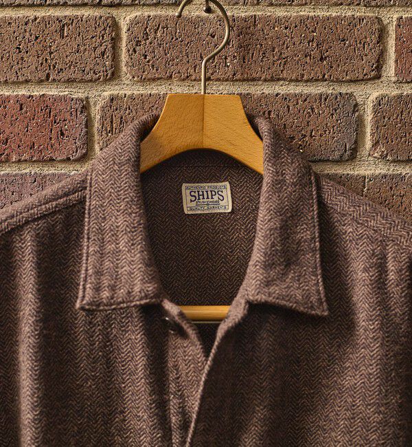 SHIPS「SHIPS: AUTHENTIC コットン ツイード カバー シャツ」|シャツ・ブラウス|