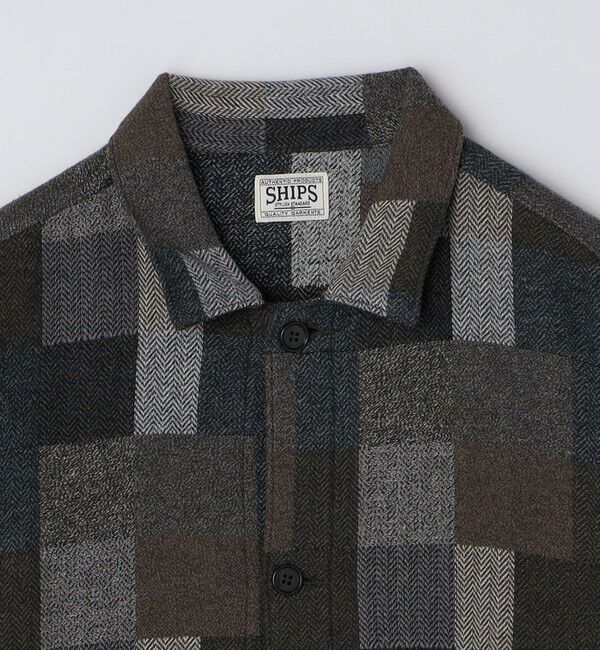 SHIPS「SHIPS: AUTHENTIC コットン ツイード カバー シャツ」|シャツ・ブラウス|