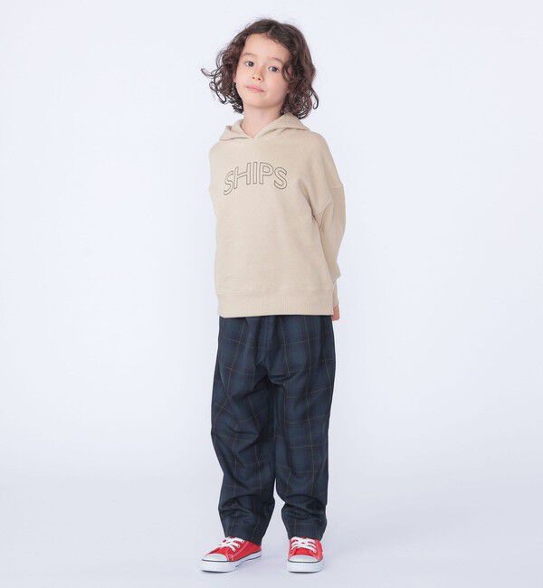 SHIPS KIDS「SHIPS KIDS:100～130cm /セレモニー チェック タック パンツ」|スラックス|