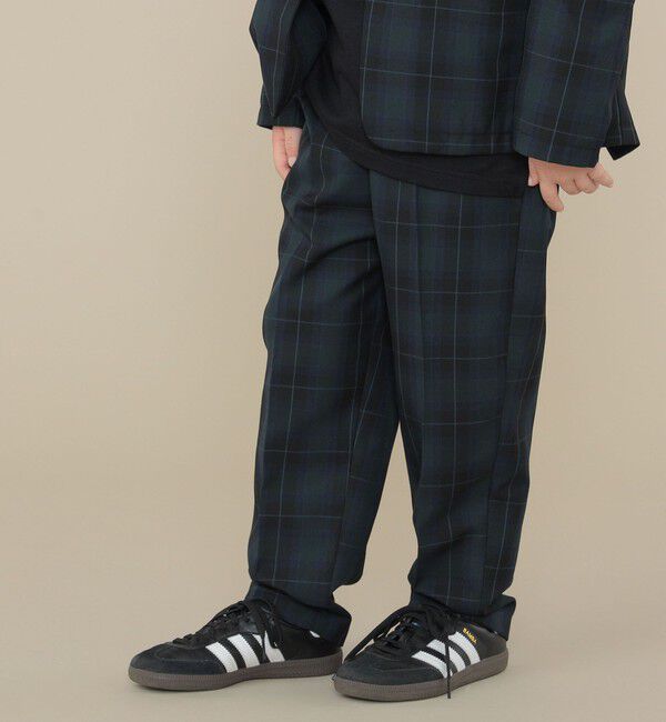 SHIPS KIDS「SHIPS KIDS:100～130cm /セレモニー チェック タック パンツ」|スラックス|