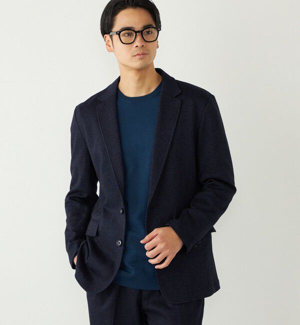 SHIPS Colors 「SHIPS Colors:ムリネ ジャージー ジャケット(セットアップ対応可能)」|テーラードジャケット|ネイビー