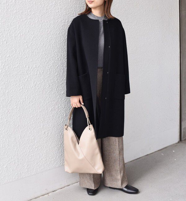 SHIPS Colors 「SHIPS Colors:SUPER100 ウール ノーカラー コート◇」|ノーカラーコート|