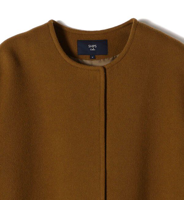 SHIPS Colors 「SHIPS Colors:SUPER100 ウール ノーカラー コート◇」|ノーカラーコート|