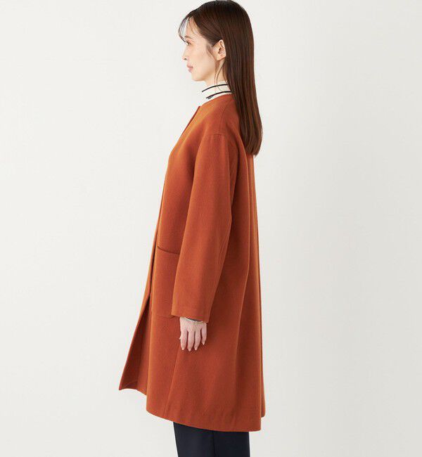 SHIPS Colors 「SHIPS Colors:SUPER100 ウール ノーカラー コート◇」|ノーカラーコート|