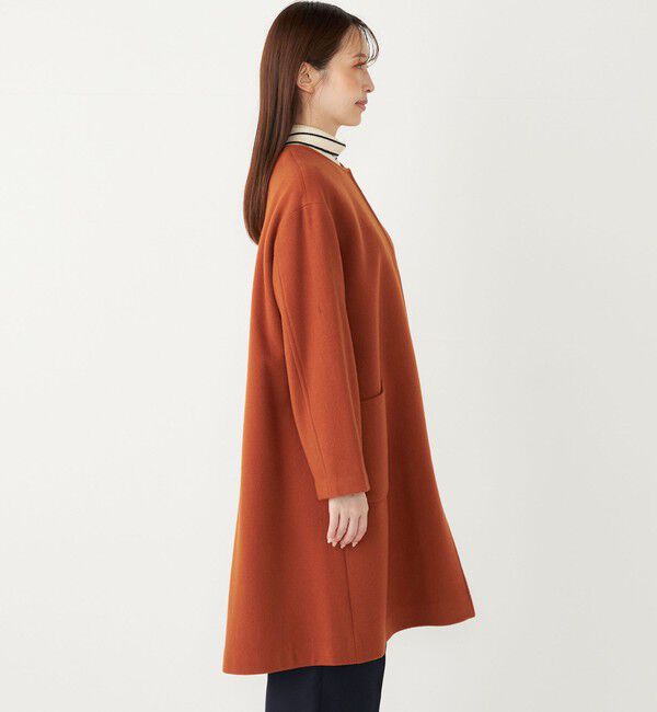 SHIPS Colors 「SHIPS Colors:SUPER100 ウール ノーカラー コート◇」|ノーカラーコート|