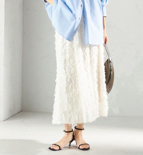 SHIPS for women「〈手洗い可能〉シアー カット ジャカード フレア スカート（セレモニー対応可）」|スカート|