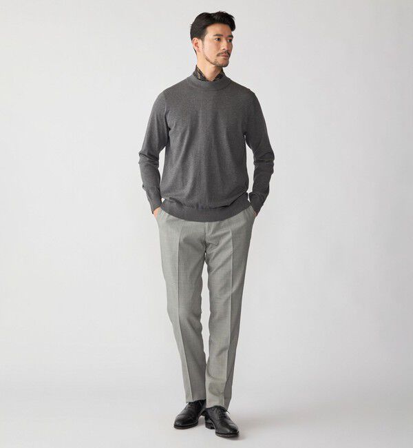 SHIPS「SHIPS:〈手洗い可能〉HANDFRAME 16ゲージ コットン/ウール モックネック ニット」|ニット・セーター|