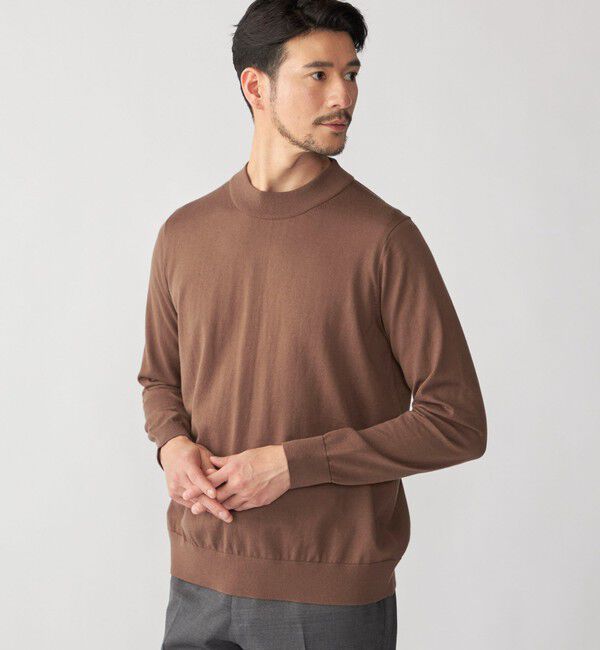 SHIPS「SHIPS:〈手洗い可能〉HANDFRAME 16ゲージ コットン/ウール モックネック ニット」|ニット・セーター|