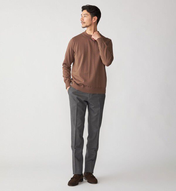 SHIPS「SHIPS:〈手洗い可能〉HANDFRAME 16ゲージ コットン/ウール モックネック ニット」|ニット・セーター|