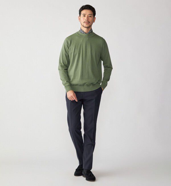 SHIPS「SHIPS:〈手洗い可能〉HANDFRAME 16ゲージ コットン/ウール モックネック ニット」|ニット・セーター|