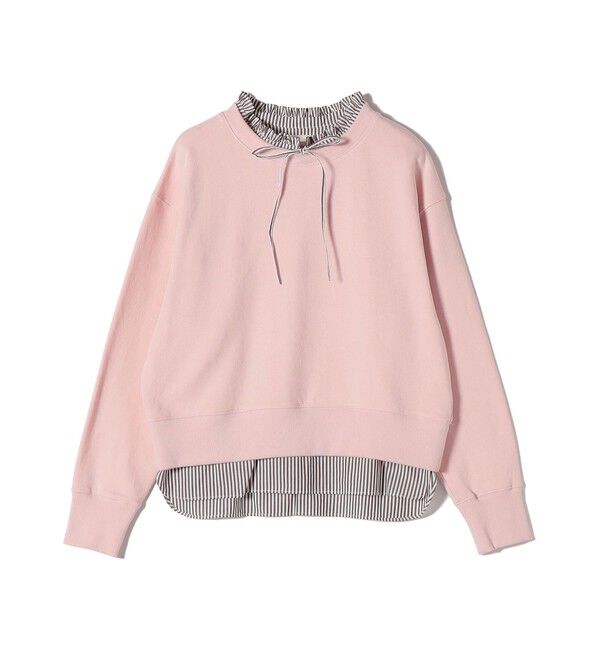 SHIPS for women「【WEB限定】〈手洗い可能〉ブラウス コンビ スウェット プルオーバー」|スウェット・ジャージ|