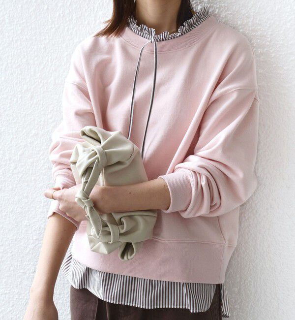 SHIPS for women「【WEB限定】〈手洗い可能〉ブラウス コンビ スウェット プルオーバー」|スウェット・ジャージ|