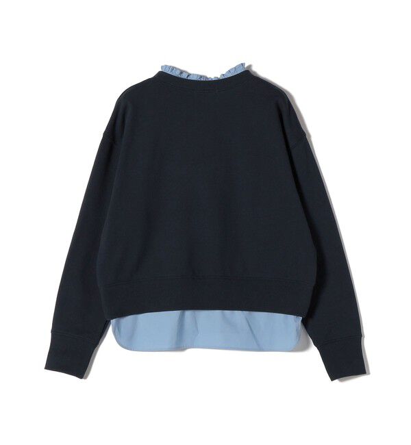 SHIPS for women「【WEB限定】〈手洗い可能〉ブラウス コンビ スウェット プルオーバー」|スウェット・ジャージ|