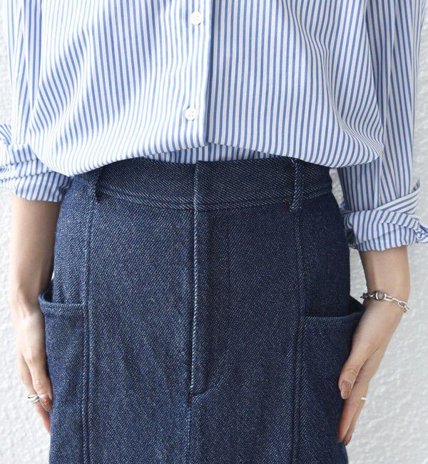 SHIPS for women「〈手洗い可能〉ルーズ デニム サイド ポケット スカート」|スカート|