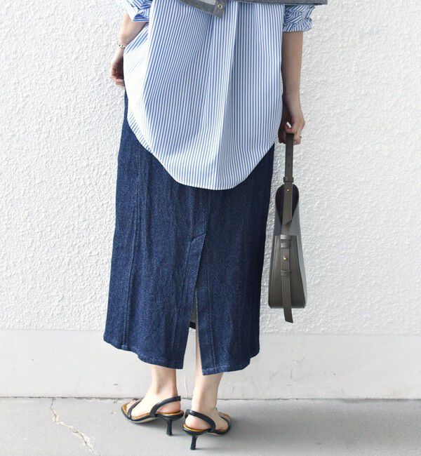 SHIPS for women「〈手洗い可能〉ルーズ デニム サイド ポケット スカート」|スカート|