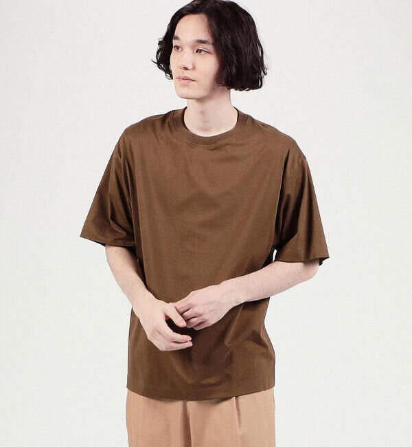 CABaN「CABaN コットン ドロップショルダークルーネックプルオーバー」|Tシャツ・カットソー|