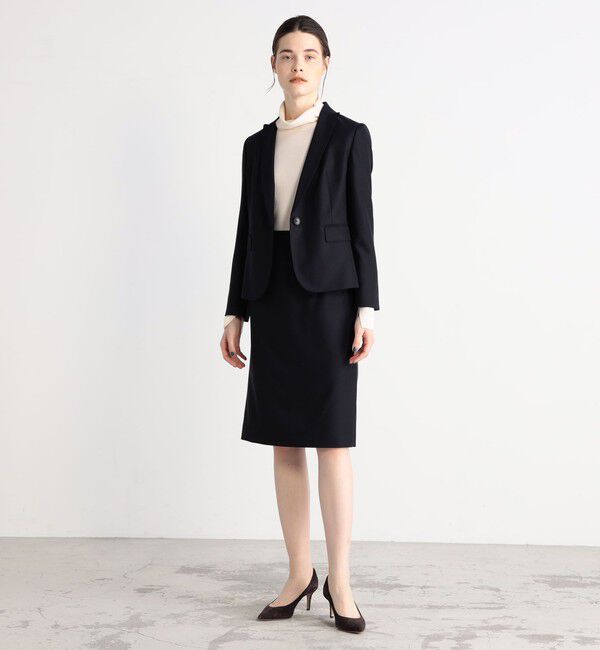 TOMORROWLAND collection「ウールストレッチオックス Iラインスカート」|タイト|