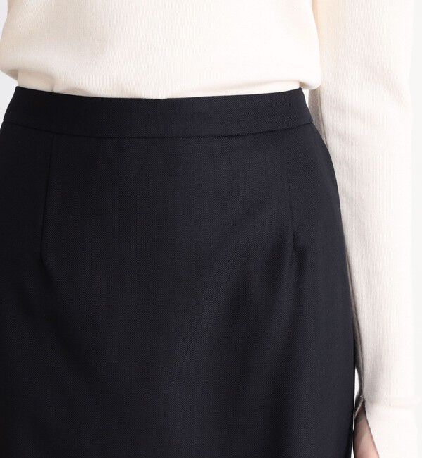 TOMORROWLAND collection「ウールストレッチオックス Iラインスカート」|タイト|