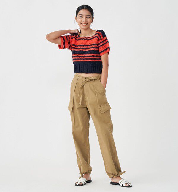 MACPHEE「ソフトコットンサテン カーゴパンツ」|カーゴ|