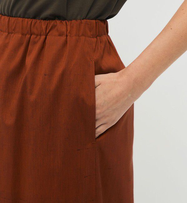 CABaN「シルクネップストレッチ ロングスカート」|スカート|