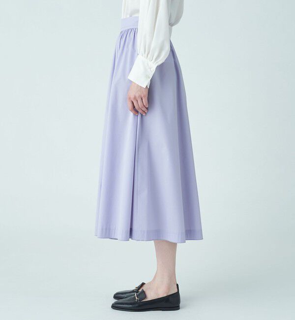 Ballsey「ストレッチタフタ ボリュームギャザースカート」|フレア|