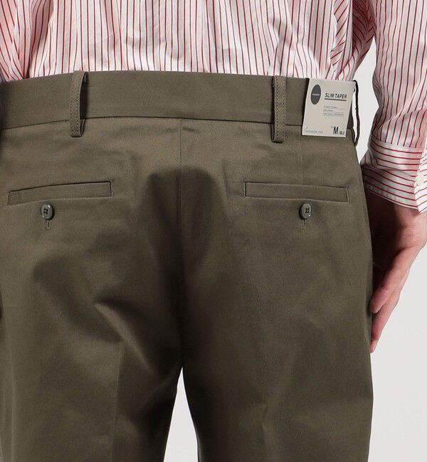 TOMORROWLAND MENS「チノストレッチ スリムテーパードパンツ」|チノ|