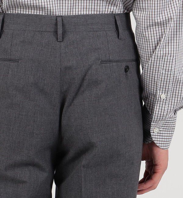 TOMORROWLAND MENS「ウールコットントロピカル 2プリーツスリムスラックス」|スラックス|