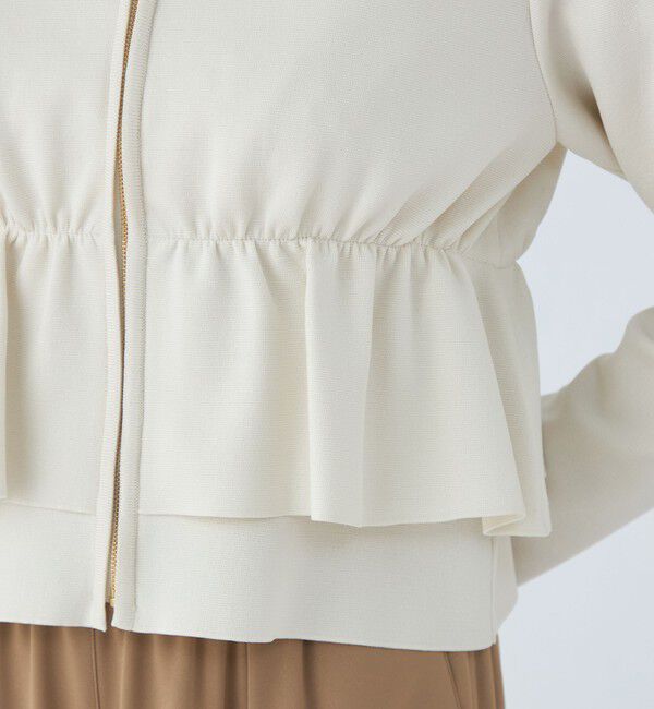 Ballsey「ミラノリブ ペプラムカーディガン」|カーディガン|