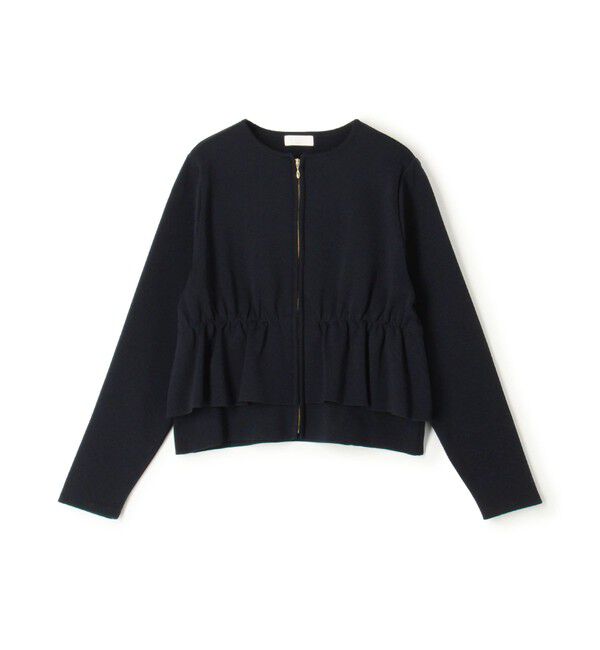 Ballsey「ミラノリブ ペプラムカーディガン」|カーディガン|69 ネイビー