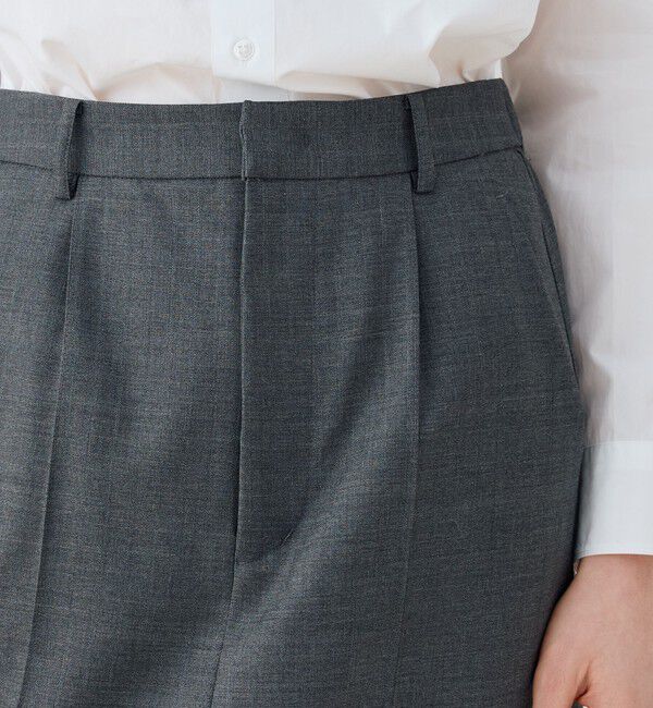 GALERIE VIE「ウォッシャブルギャバジン Iラインマキシスカート」|タイト|