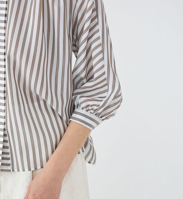 TOMORROWLAND collection「トラックストライプ ヨークスリーブブラウス」|シャツ・ブラウス|