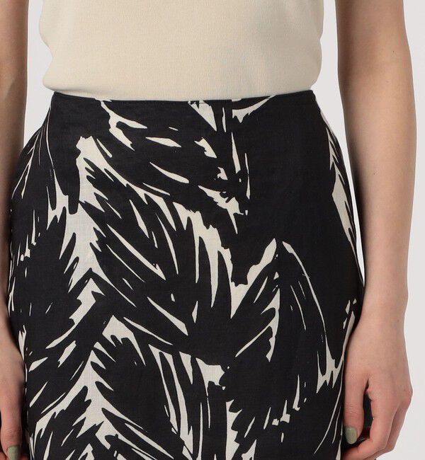 TOMORROWLAND GOODS「WRITEWELL　リーフパターンロングスカート」|フレア|