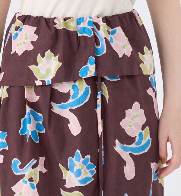 MACPHEE「レイトンプリント ギャザーマキシスカート」|スカート|