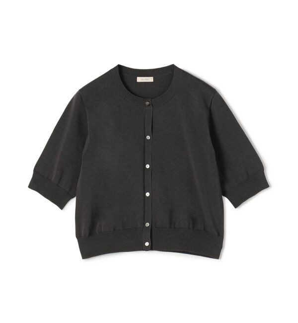 DES PRES「ドライポリエステルコットン ショートカーディガン」|カーディガン|17 チャコールグレー