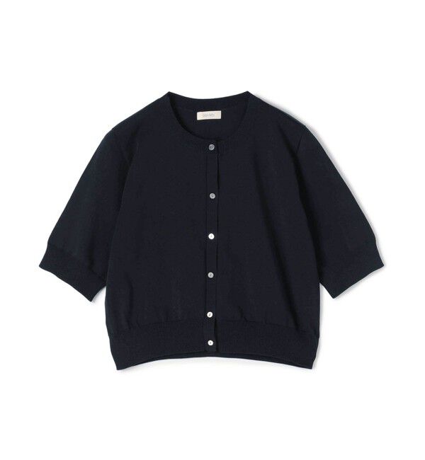 DES PRES「ドライポリエステルコットン ショートカーディガン」|カーディガン|69 ネイビー