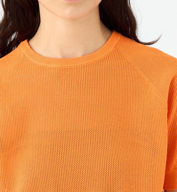 MACPHEE「コットンメッシュ ハーフスリーブプルオーバー」|ニット・セーター|