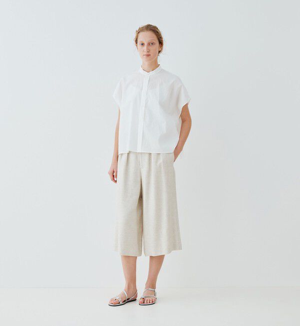 GALERIE VIE「コットンタイプライター スタンドネック ボックスシャツ」|シャツ・ブラウス|