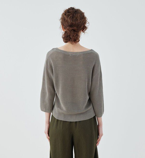 GALERIE VIE「 リネンハーフカーディガン クルーネックプルオーバー」|ニット・セーター|