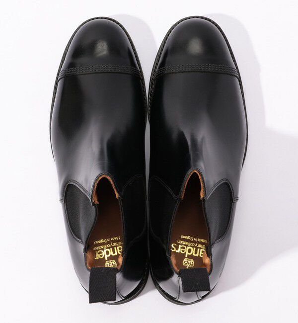 TOMORROWLAND GOODS「SANDERS ポリッシュドレザー チェルシーブーツ」|ショートブーツ|