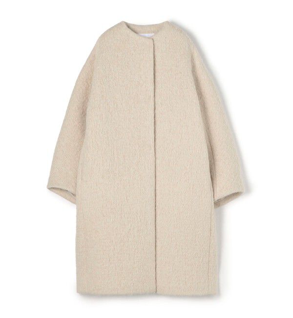 Ballsey「Phyllis ビルドミドルコート」|ノーカラーコート|41 ライトベージュ