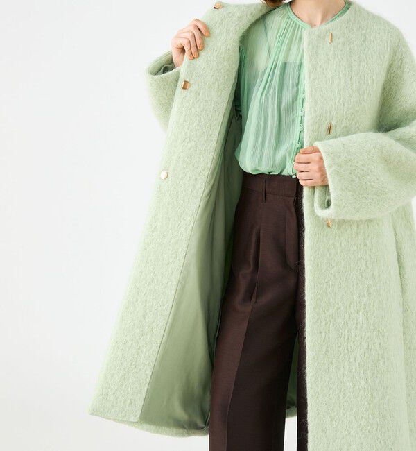 Ballsey「Phyllis ビルドミドルコート」|ノーカラーコート|