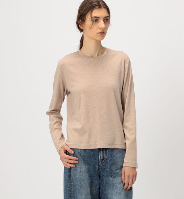 GALERIE VIE「コットンカシミヤジャージー クルーネックプルオーバー」|Tシャツ・カットソー|