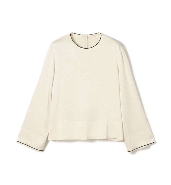 DES PRES「【WEB先行予約】サテンジョーゼット クルーネックプルオーバー」|シャツ・ブラウス|11 ホワイト