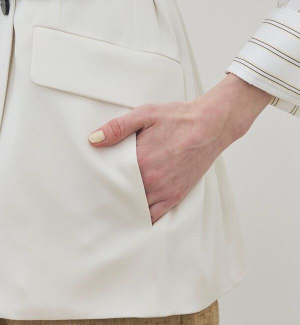 DES PRES「【WEB先行予約】サテンジョーゼット ベルテッドジレ」|ベスト・ジレ|