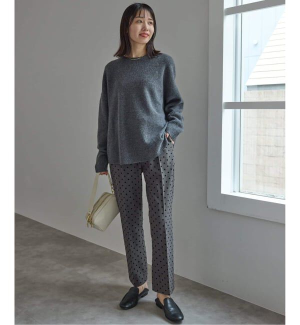 SLOBE IENA「《吸湿発熱/追加》CIRCULATE WARM スティックパンツ」|スラックス|