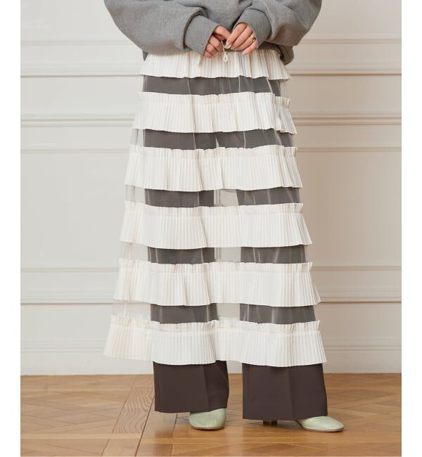 IENA LA BOUCLE「IENA LA BOUCLE ダンダンプリーツスカート」|スカート|